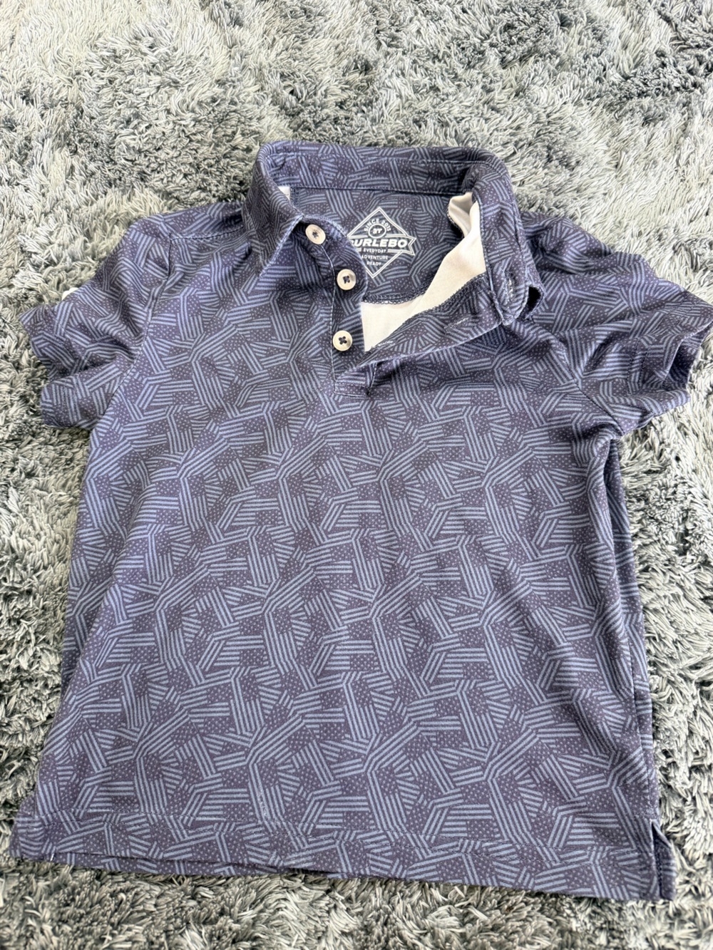 BURLEBO Toddler Boy American Flag Polo